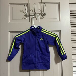 Kids Toddler Girls Adidas Full Zip Tracksuit Jacket Size 3T Purple